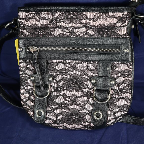 Rue 21 Etc, Black Lace Covered Purse - Picture 2 of 6